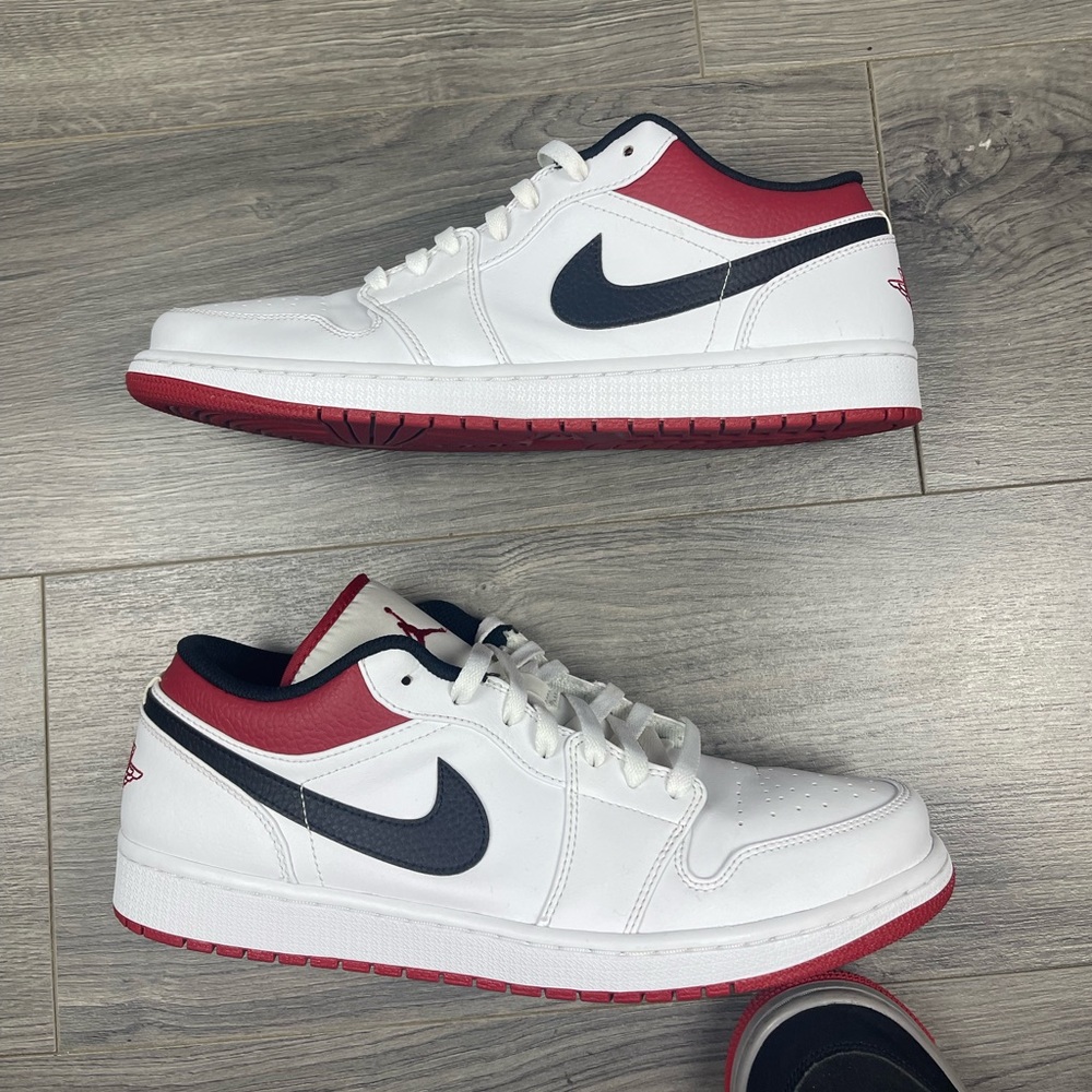 Air Jordan 1 Low White University Red 2020 Size 13 Mens 553558-118 Jumpman